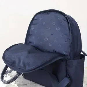 NWT Tory Burch Ella Logo Dual Zip Compartment Nylon Backpack in Tory Navy s_wp_64c87ef05d686bdf9aed7216.webp main image 3